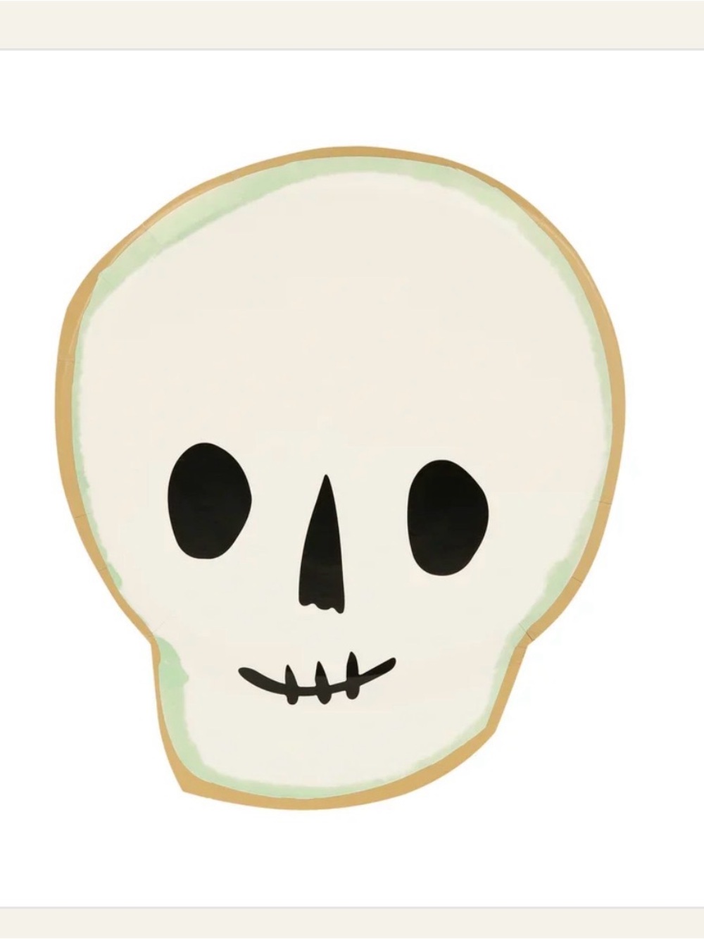 Meri Meri It's Halloween Skull Paper Plates Set of 16 NEW